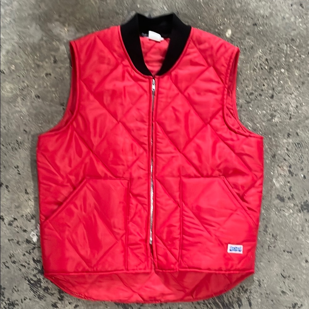 Vintage 90’s BIG Smith quilted red insulated work vest XL